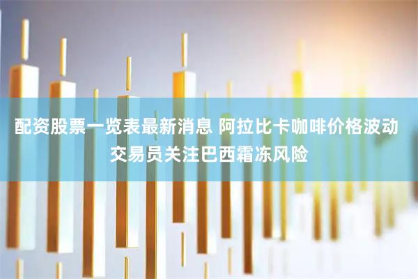 配资股票一览表最新消息 阿拉比卡咖啡价格波动 交易员关注巴西霜冻风险